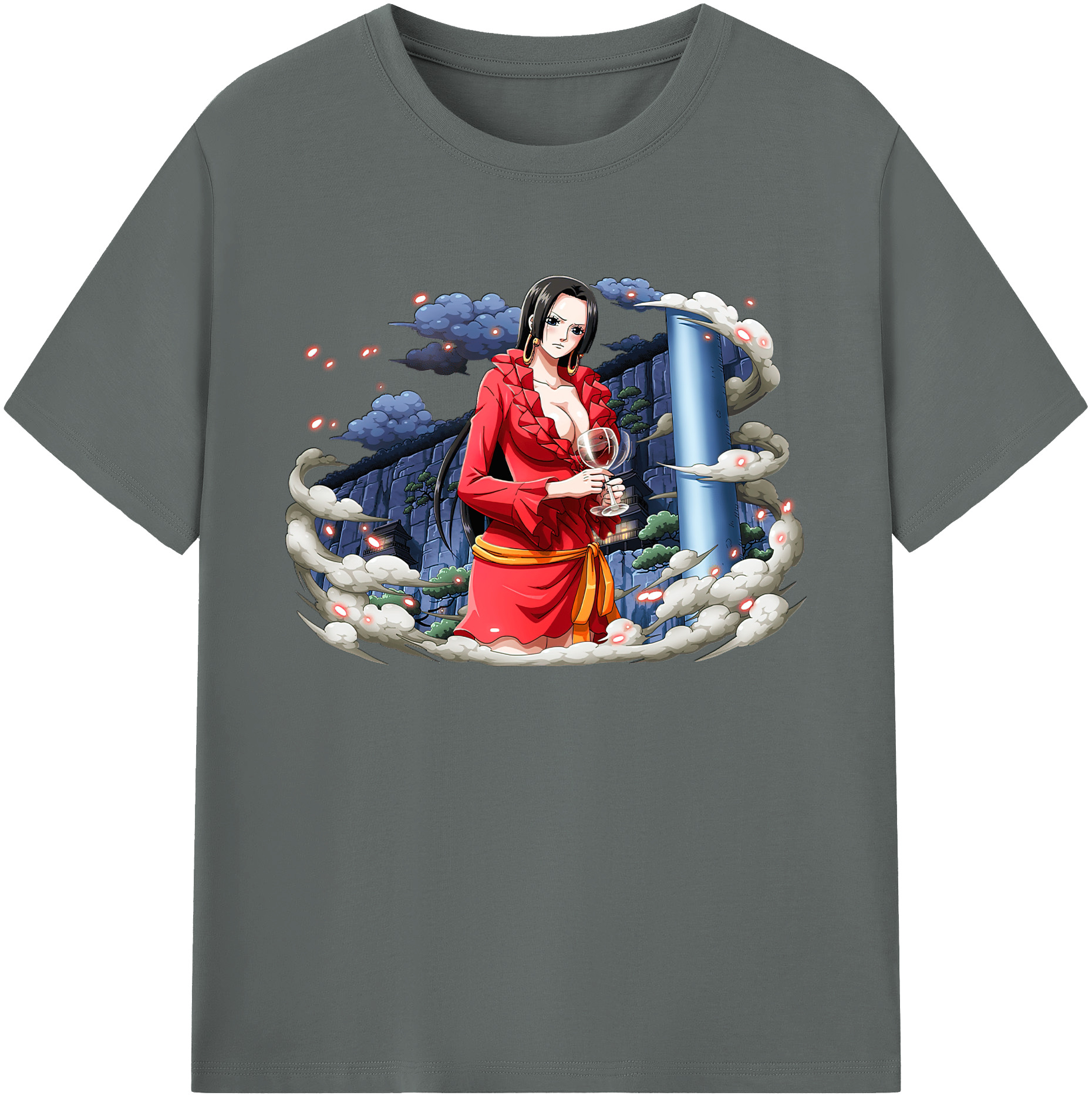 ワンピース ボア・ハンコック ONE PIECE Boa·Hancock 綿100％ メンズ半袖Tシャツ｜肌触りやわらか＆通気性